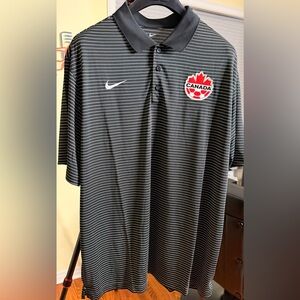 Beautiful Nike Stadium Striped Polo, 2XL
Featuring Soccer Canada